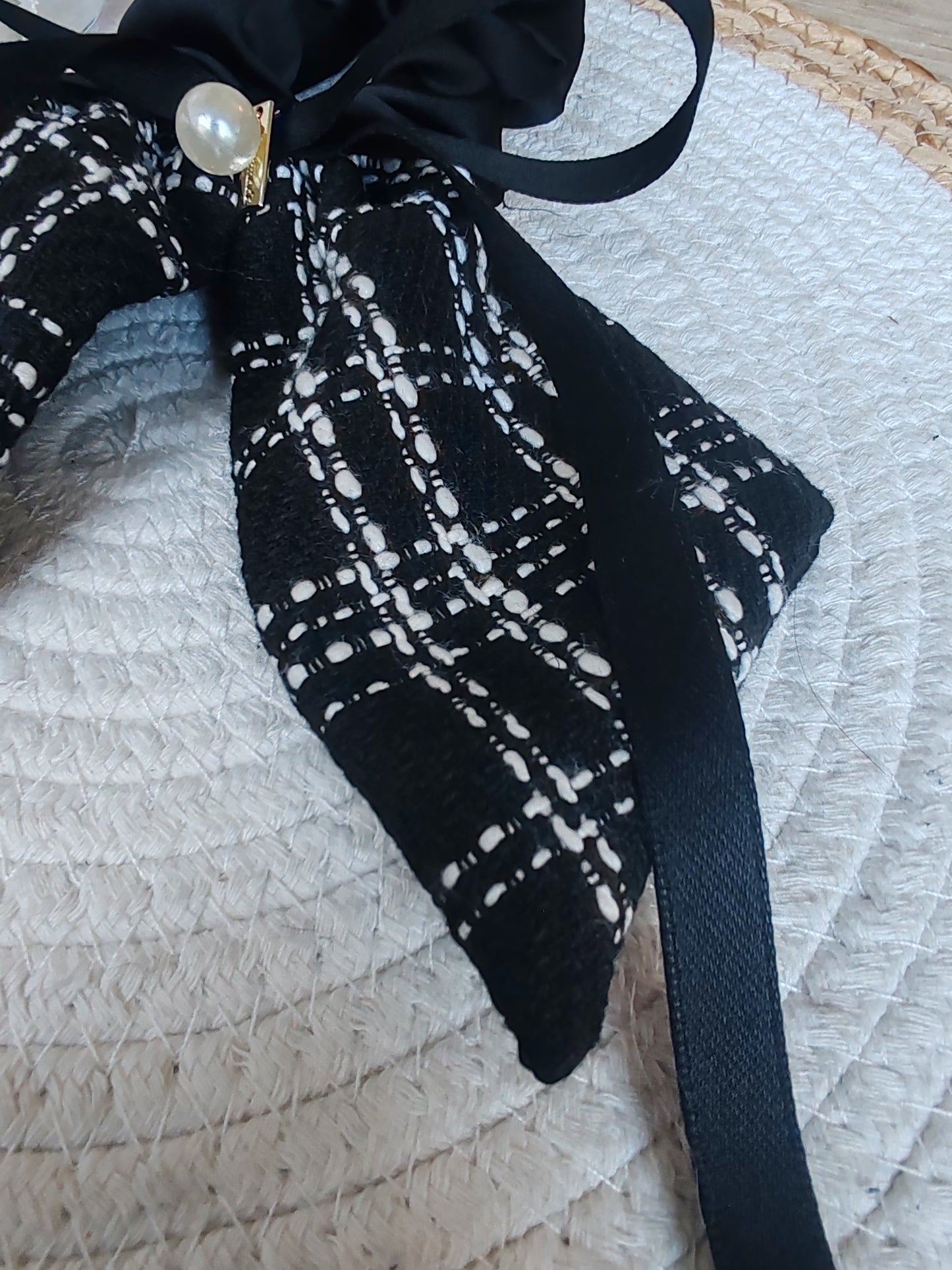 Chouchou à Noeud noir vintage