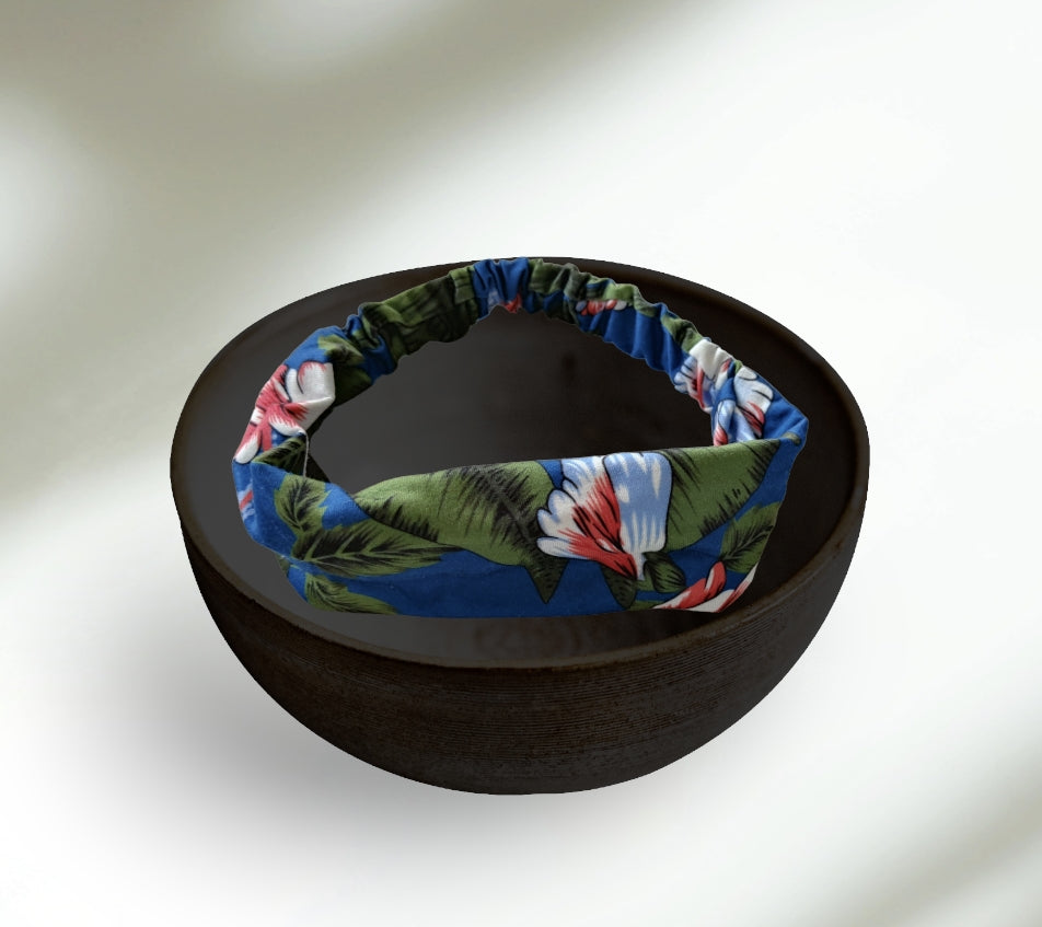 Bandeau Bleu Fleuris