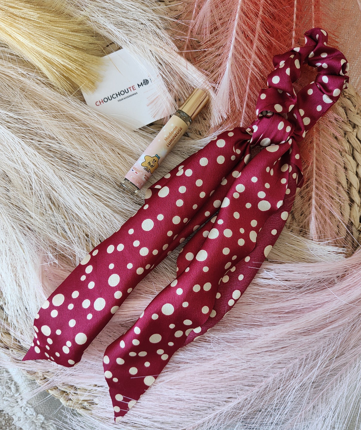 Chouchou Foulard à Poid Bordeau