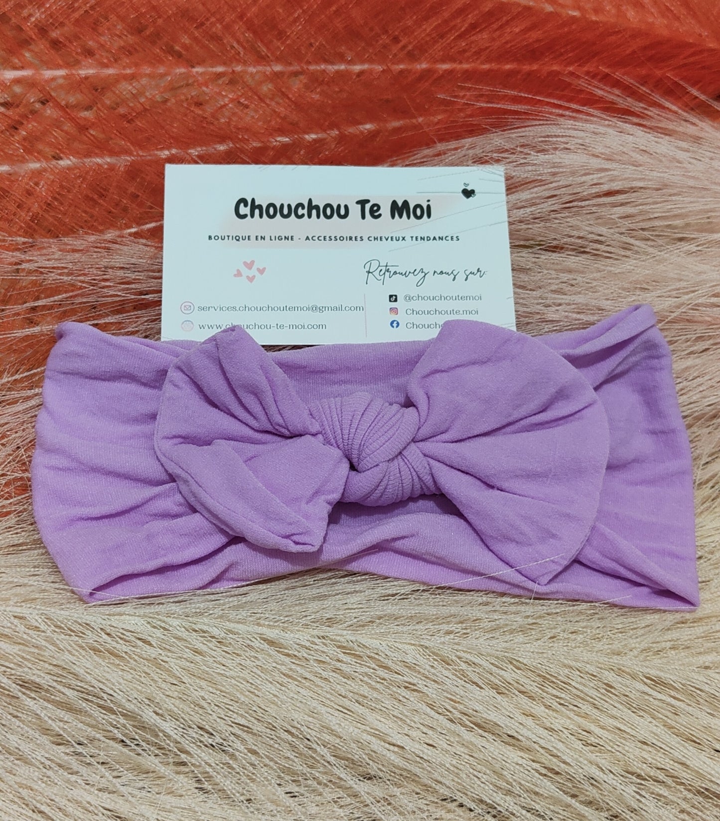Bandeau avec Noeud pour Cheveux Violet