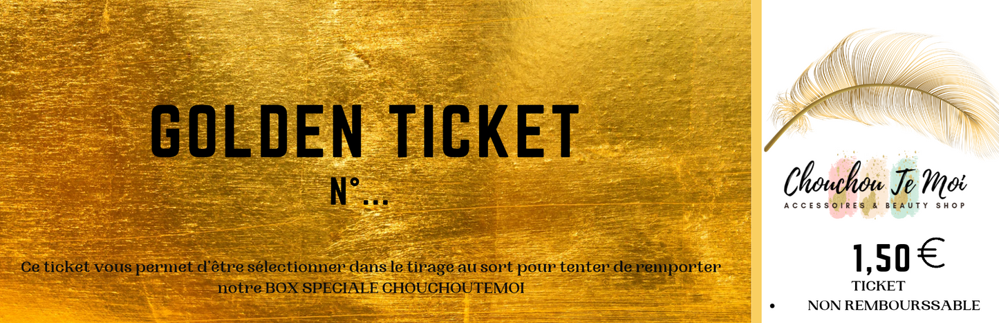 GOLDEN TICKET TOMBOLA DE NOËL