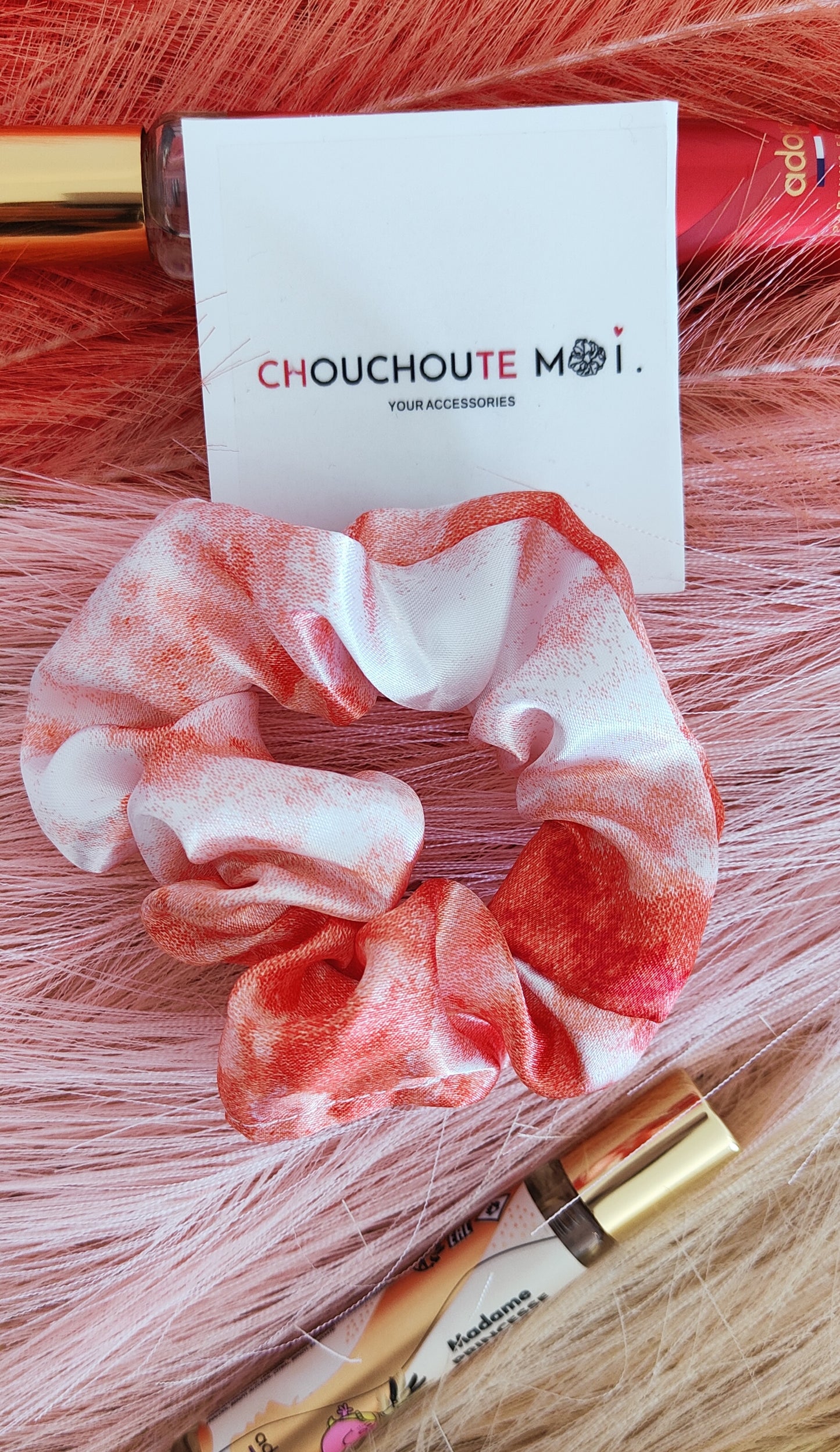 Chouchou Cheveux Tye And Dye Rouge