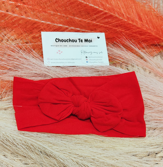 Bandeau avec Nœud pour Cheveux Rouge